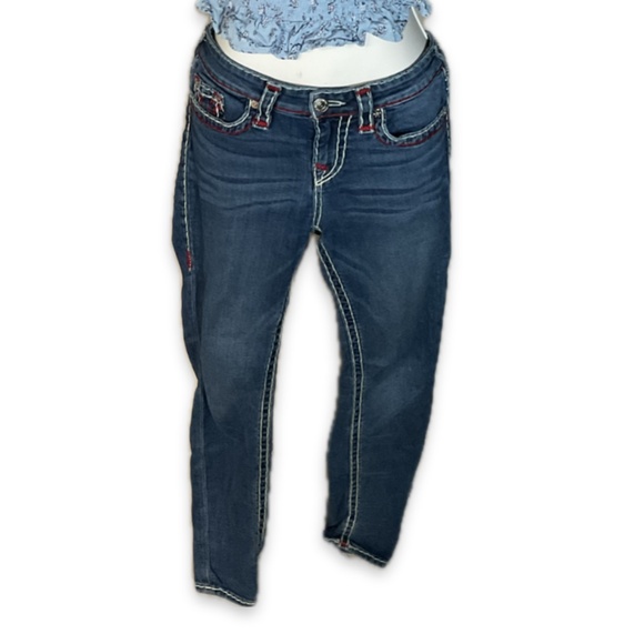True Religion Dark Blue Jeans with Design - Picture 1 of 9